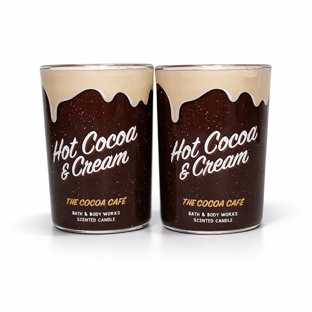 Bath & Body Works Hot Cocoa & Cream Cocoa Café 2-Pack Discontinued Candles